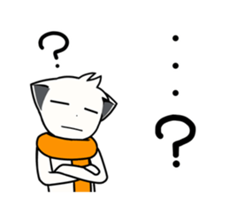 Sticker of muffler scarf dog. sticker #1054154