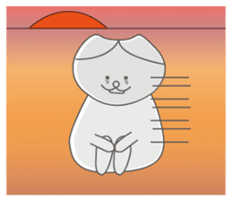 Sadness cat sticker #1054178