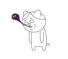 Sadness cat sticker #1054181