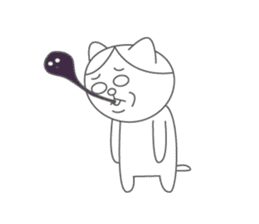 Sadness cat sticker #1054181