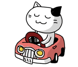 Daily of white cat sticker #1055642