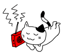 Daily of white cat sticker #1055648