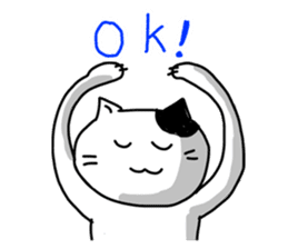 Daily of white cat sticker #1055649