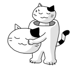 Daily of white cat sticker #1055652