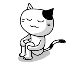 Daily of white cat sticker #1055657