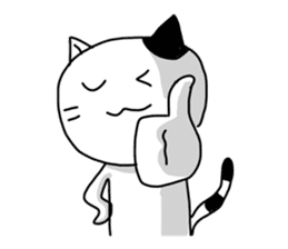 Daily of white cat sticker #1055661