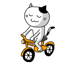 Daily of white cat sticker #1055667