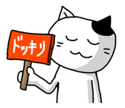 Daily of white cat sticker #1055677