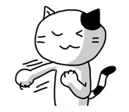 Daily of white cat sticker #1055681