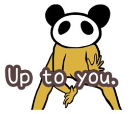 Panda only face No.2(English) sticker #1056002