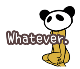 Panda only face No.2(English) sticker #1056003