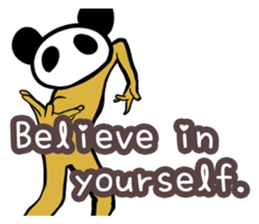 Panda only face No.2(English) sticker #1056004