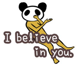 Panda only face No.2(English) sticker #1056005