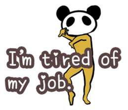 Panda only face No.2(English) sticker #1056006