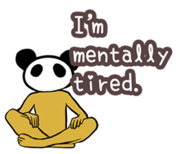 Panda only face No.2(English) sticker #1056007