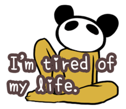 Panda only face No.2(English) sticker #1056008