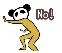 Panda only face No.2(English) sticker #1056010