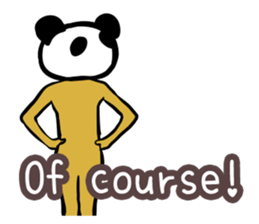 Panda only face No.2(English) sticker #1056011