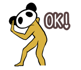 Panda only face No.2(English) sticker #1056012