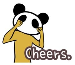 Panda only face No.2(English) sticker #1056014
