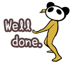 Panda only face No.2(English) sticker #1056016