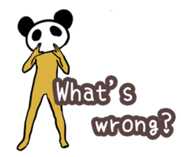 Panda only face No.2(English) sticker #1056017