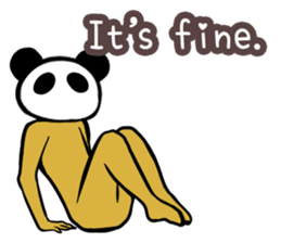 Panda only face No.2(English) sticker #1056021