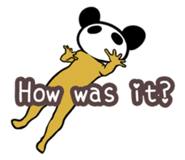 Panda only face No.2(English) sticker #1056022