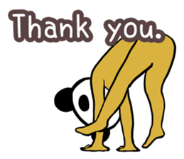 Panda only face No.2(English) sticker #1056024