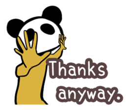 Panda only face No.2(English) sticker #1056028