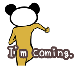 Panda only face No.2(English) sticker #1056030