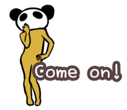 Panda only face No.2(English) sticker #1056032