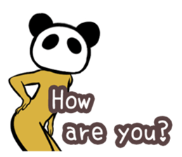 Panda only face No.2(English) sticker #1056034