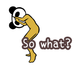 Panda only face No.2(English) sticker #1056036