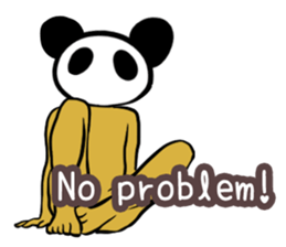 Panda only face No.2(English) sticker #1056037