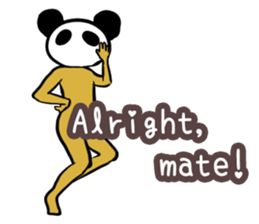 Panda only face No.2(English) sticker #1056038