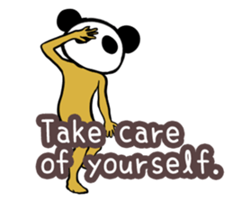 Panda only face No.2(English) sticker #1056039