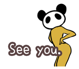Panda only face No.2(English) sticker #1056040