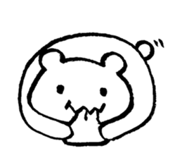 "Edokko" bear stamp sticker #1056342