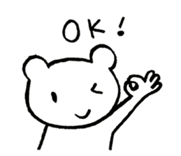 "Edokko" bear stamp sticker #1056351