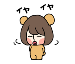 Girly Bear sticker #1056523