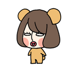 Girly Bear sticker #1056525