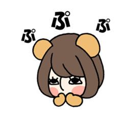 Girly Bear sticker #1056534