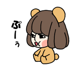 Girly Bear sticker #1056539