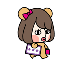 Girly Bear sticker #1056547