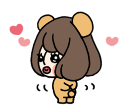Girly Bear sticker #1056552