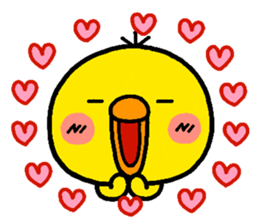 chick heart sticker #1056939
