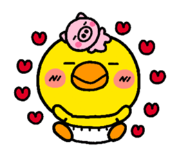 chick heart sticker #1056948