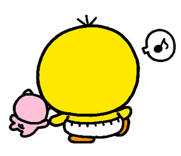 chick heart sticker #1056949