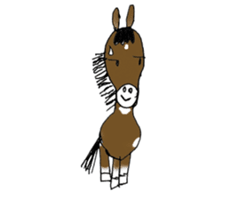 pinto horse Yura sticker #1057337